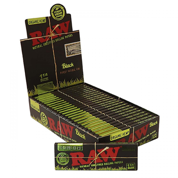 Бумага RAW Black Organic Hemp 1 1/4 - Бренд RAW - Магазин бонгов бонгшоп.рф