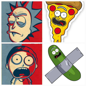 Sticker Pack R&M - Прикольные товары - Магазин бонгов бонгшоп.рф